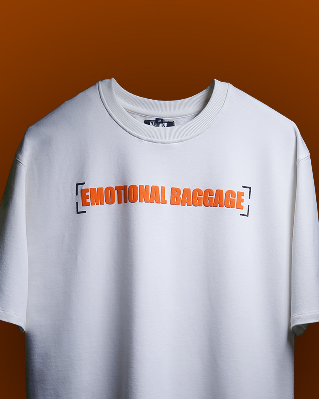 MONKEE “Emotional Baggage” Oversized Off-White T-Shirt – Premium Cotton Streetwear Unisex Tee