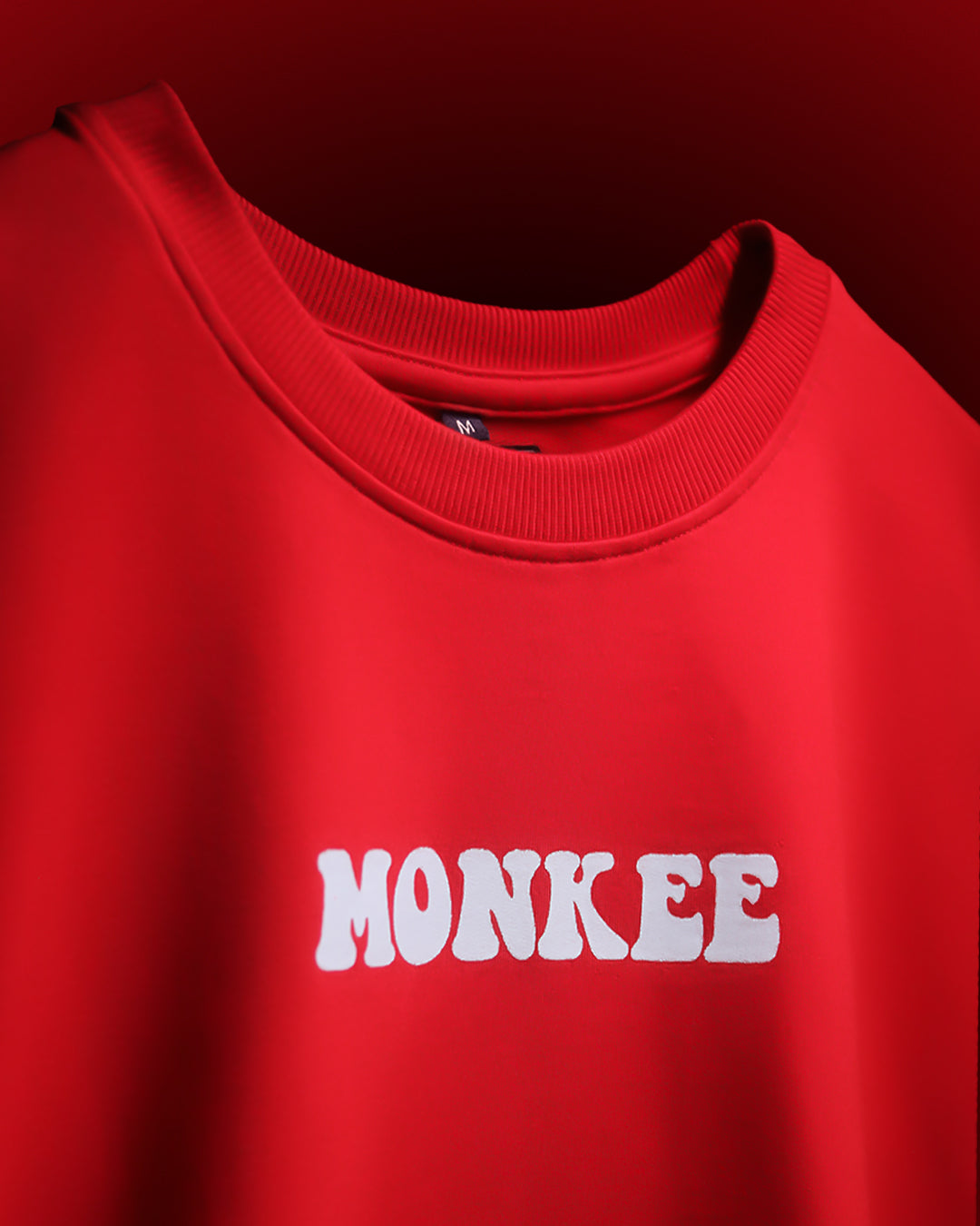 MONKEE “Lowkey Done” Oversized Red T-Shirt – Premium Cotton Streetwear Unisex Tee