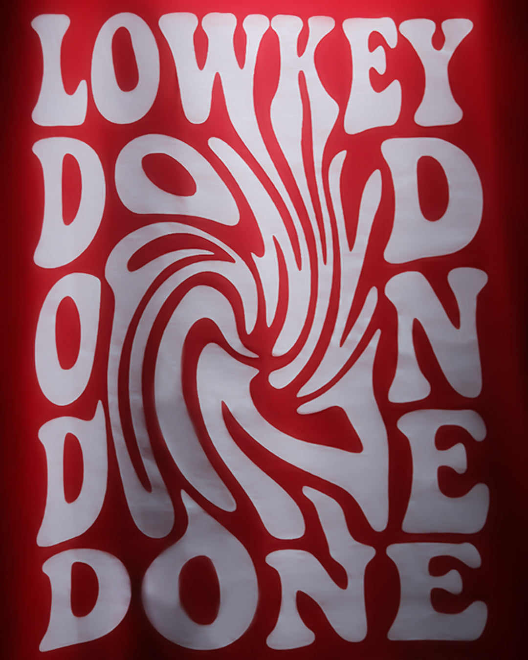 MONKEE “Lowkey Done” Oversized Red T-Shirt – Premium Cotton Streetwear Unisex Tee