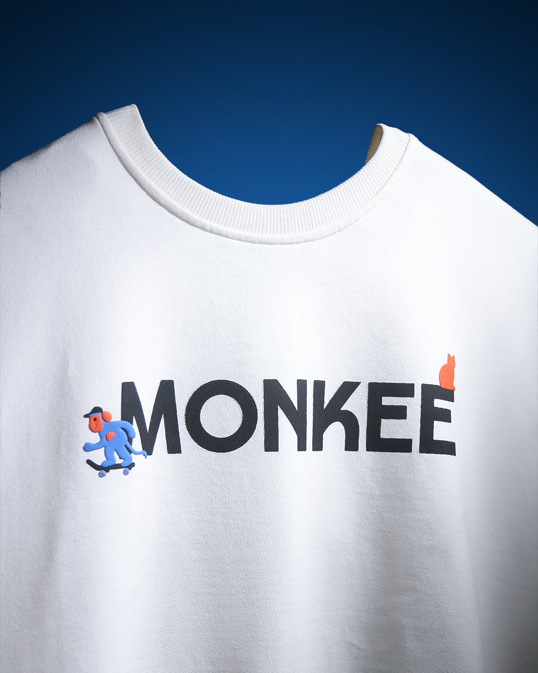 MONKEE “Street Story” Oversized Off-White T-Shirt – 280 GSM Heavyweight Cotton, Premium Streetwear with Screen & Puff Print (Unisex)