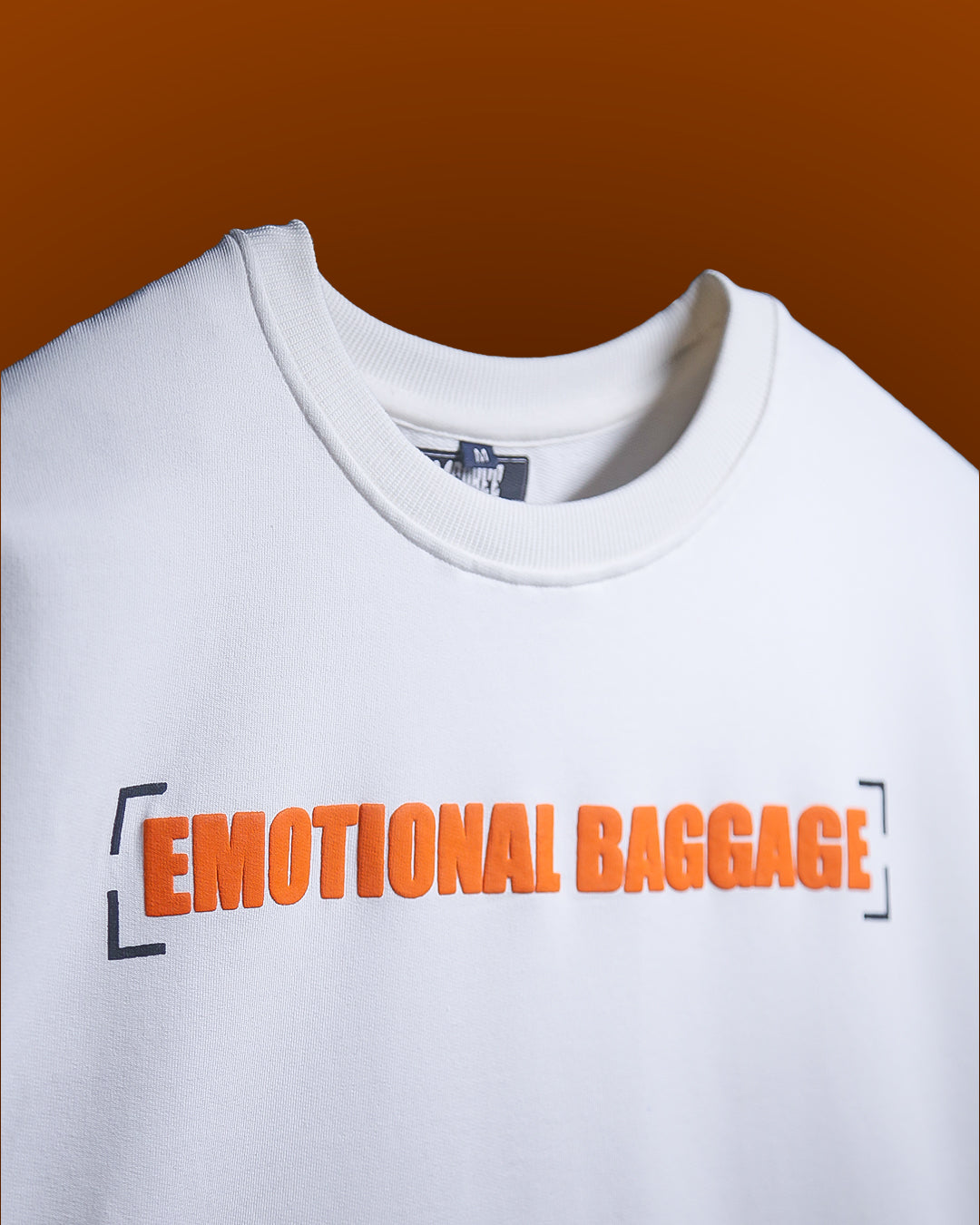 MONKEE “Emotional Baggage” Oversized Off-White T-Shirt – Premium Cotton Streetwear Unisex Tee