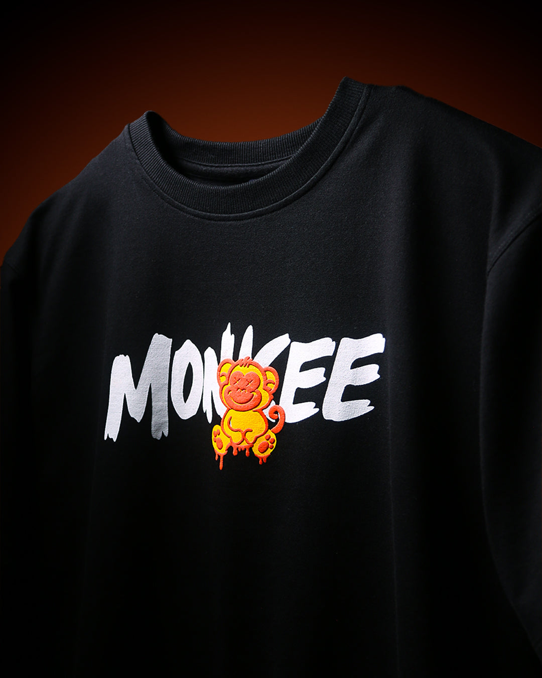 MONKEE “Unknown Rules” Oversized Black T-Shirt — 240 GSM French Terry, Puff + Screen Print, Unisex
