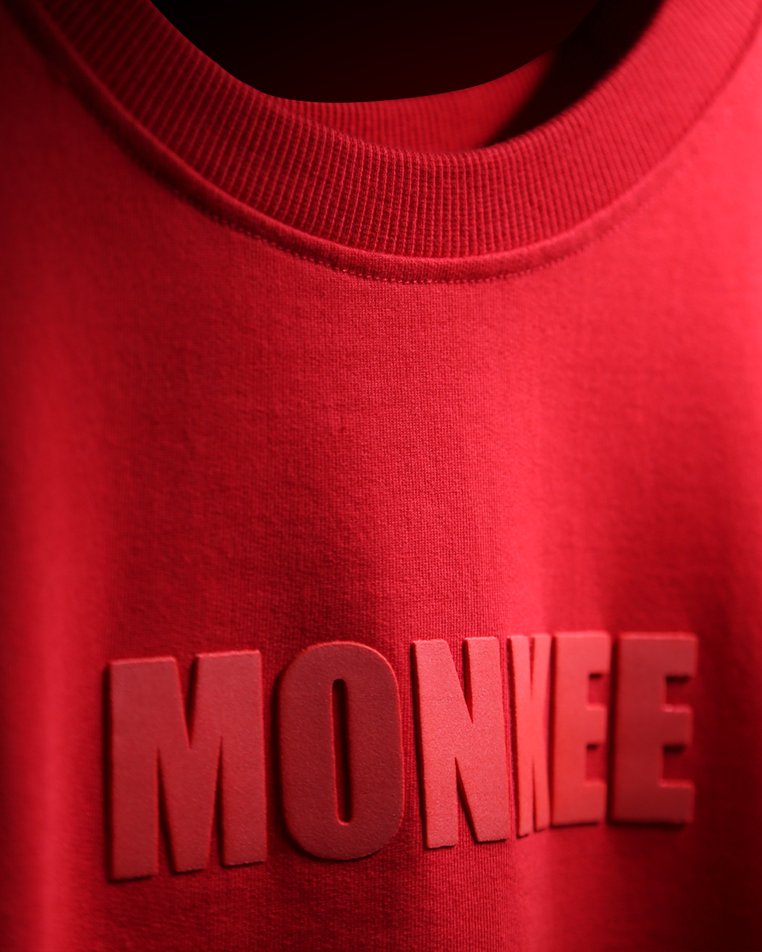 MONKEE ESSENTIALS OVERSIZED T-SHIRT - HEAVY FRENCH TERRY COTTON (RED)