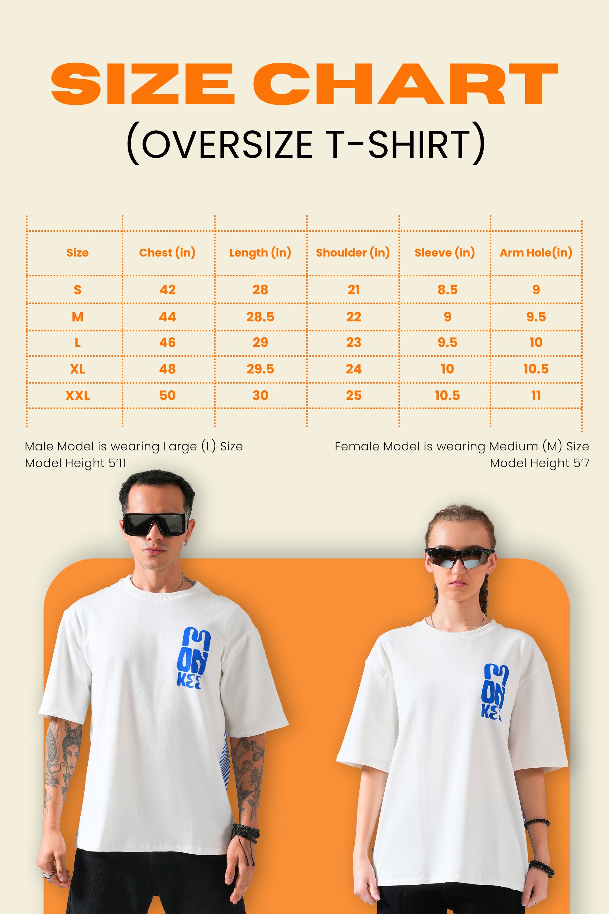 MONKEE “Catch The Wave” Oversized White T-Shirt – 240 GSM French Terry, Puff Print Surf Graphic, Unisex