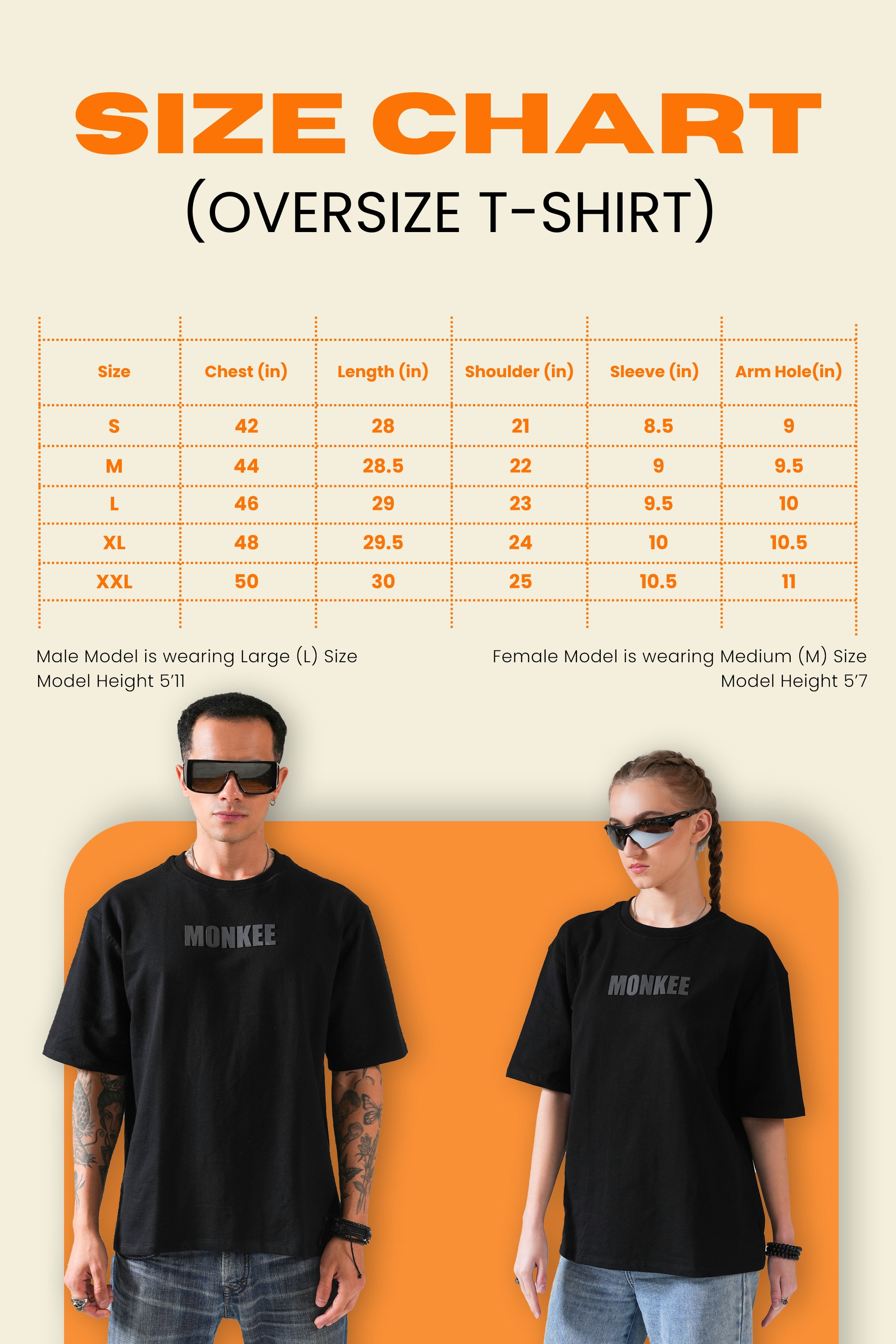 MONKEE ESSENTIALS PLAIN OVERSIZED BLACK T-SHIRT - HEAVY FRENCH TERRY COTTON (BLACK)