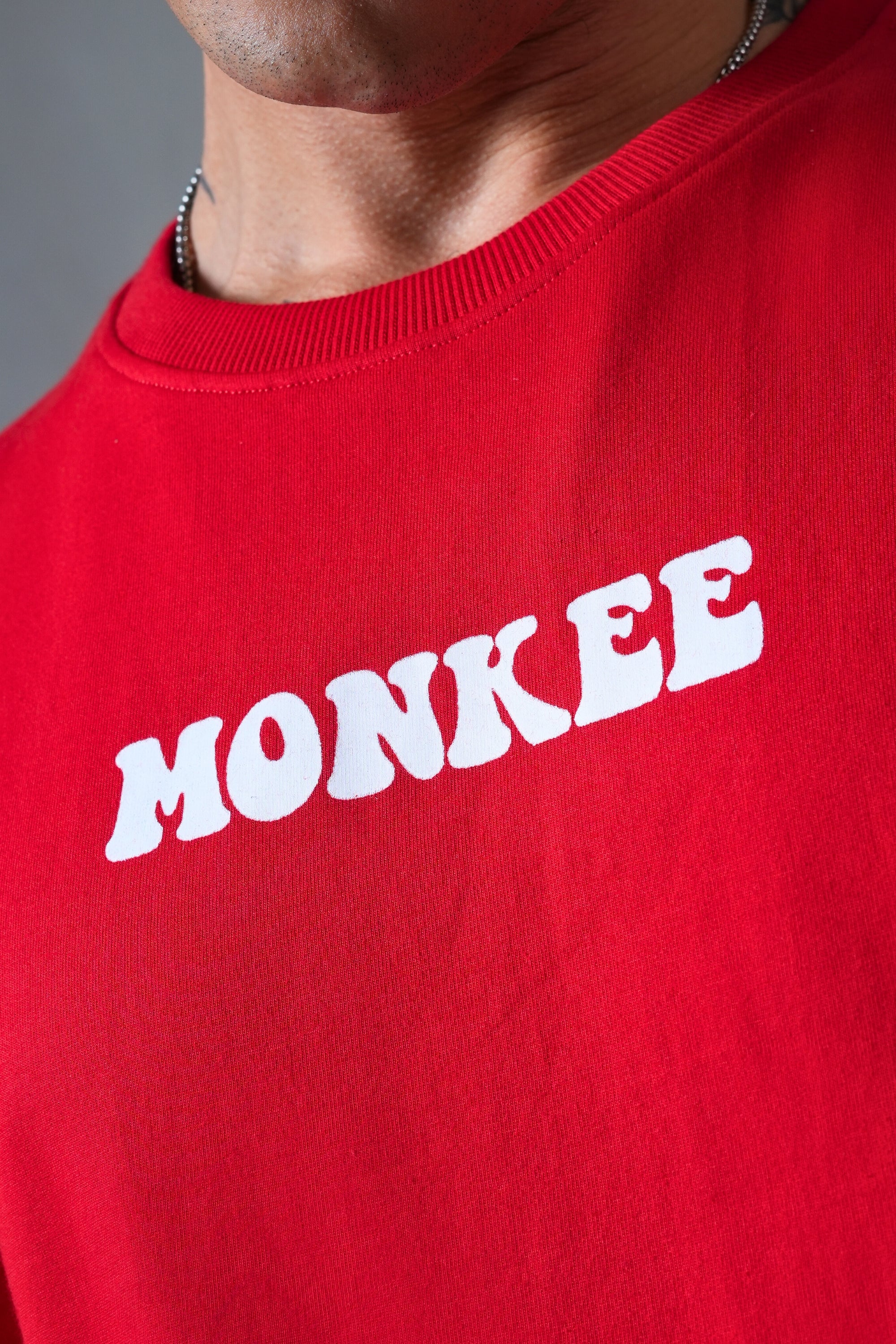 MONKEE “Lowkey Done” Oversized Red T-Shirt – Premium Cotton Streetwear Unisex Tee