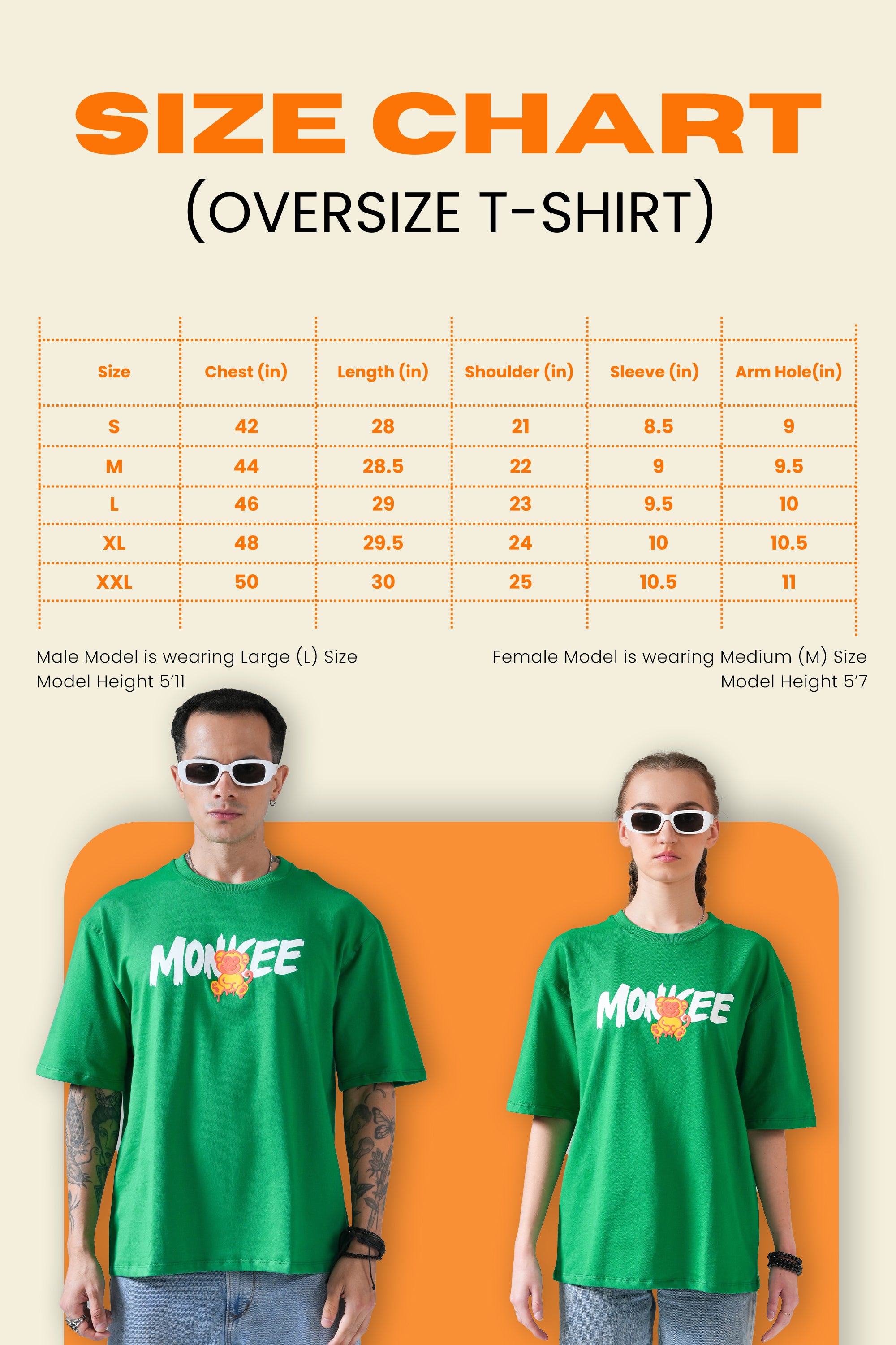 MONKEE “Unknown Rules” Oversized T‑Shirt (Green) — 100% Cotton French Terry, Puff + Screen Print, Unisex Streetwear
