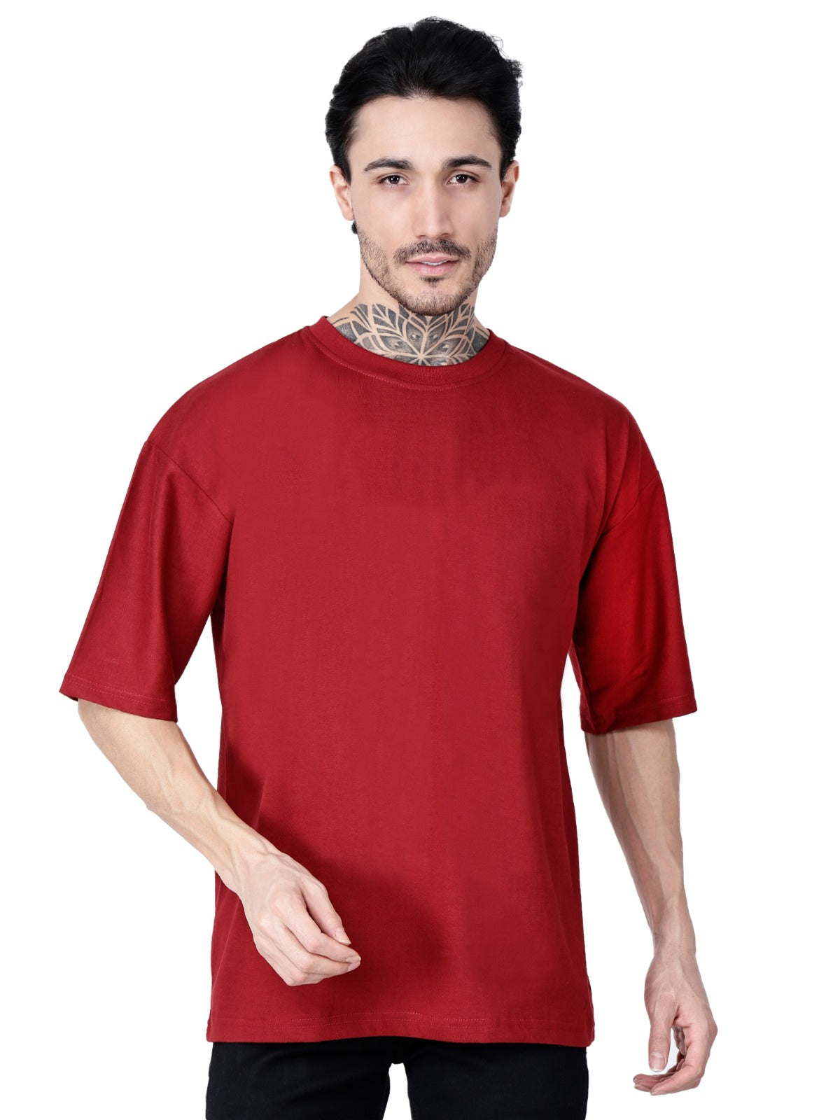 Maroon T-Shirt Loose Fit