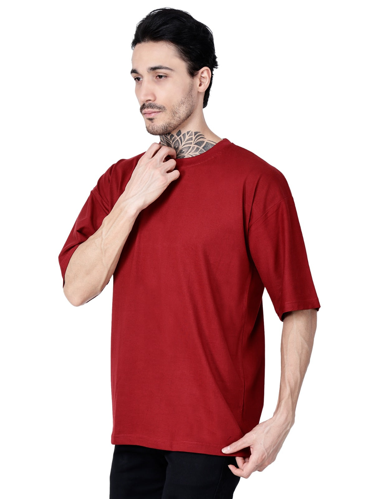 Maroon T-Shirt Loose Fit