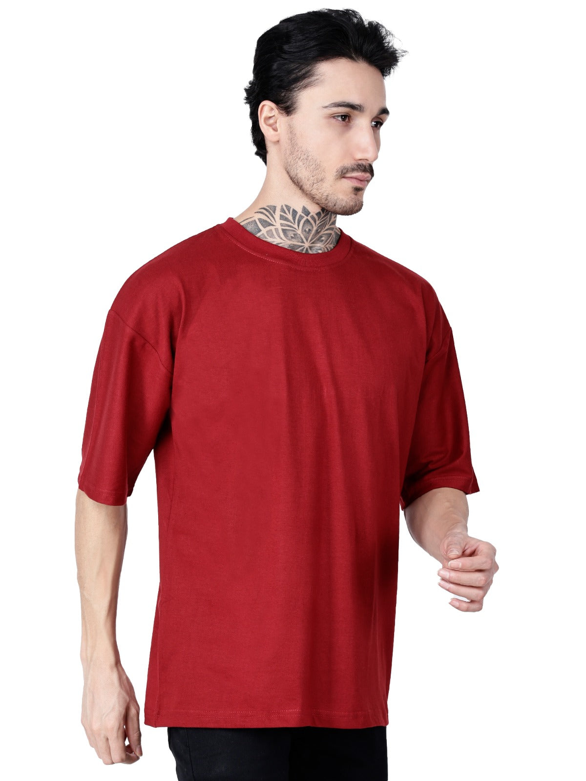 Maroon T-Shirt Loose Fit