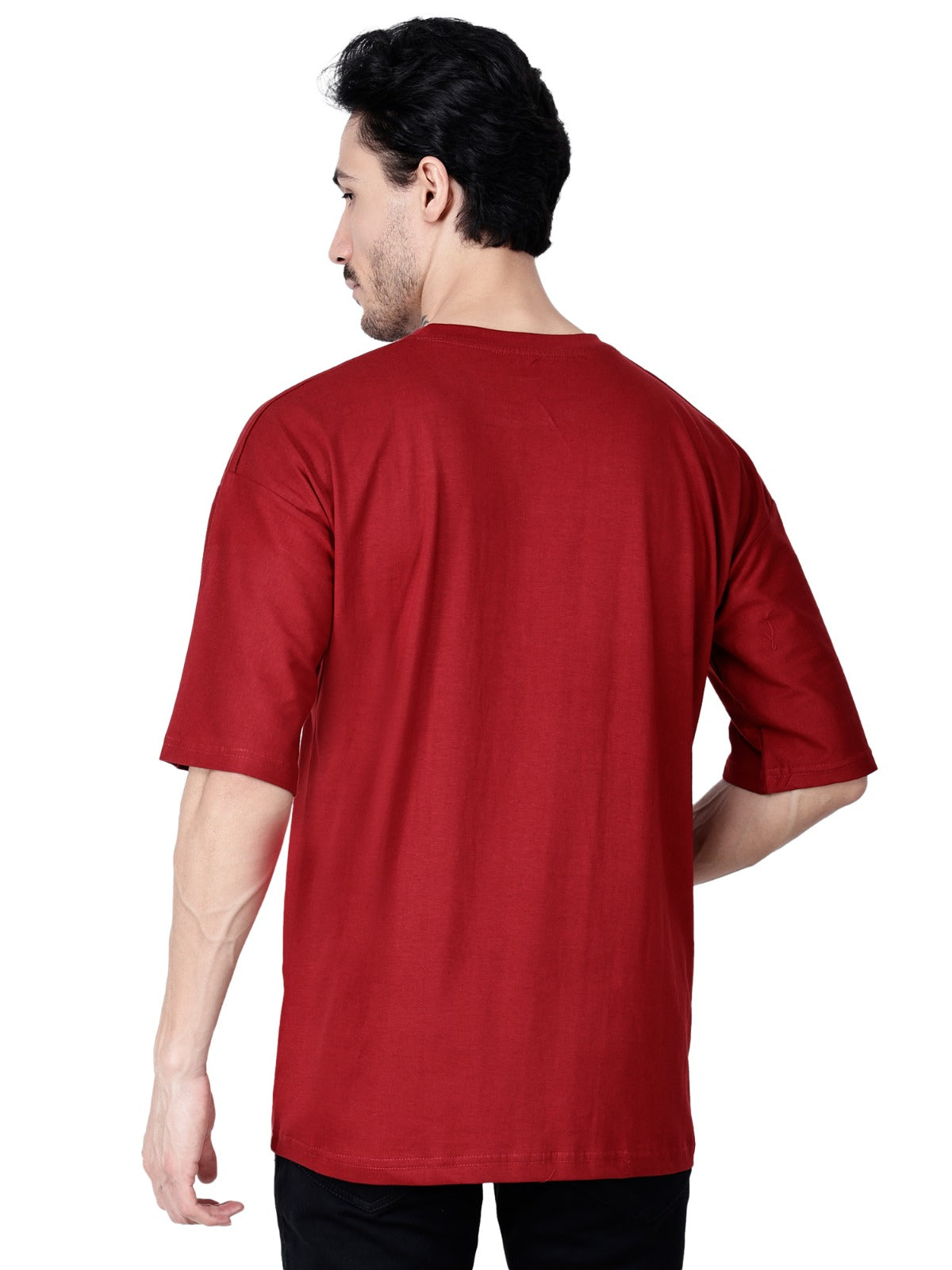 Maroon T-Shirt Loose Fit