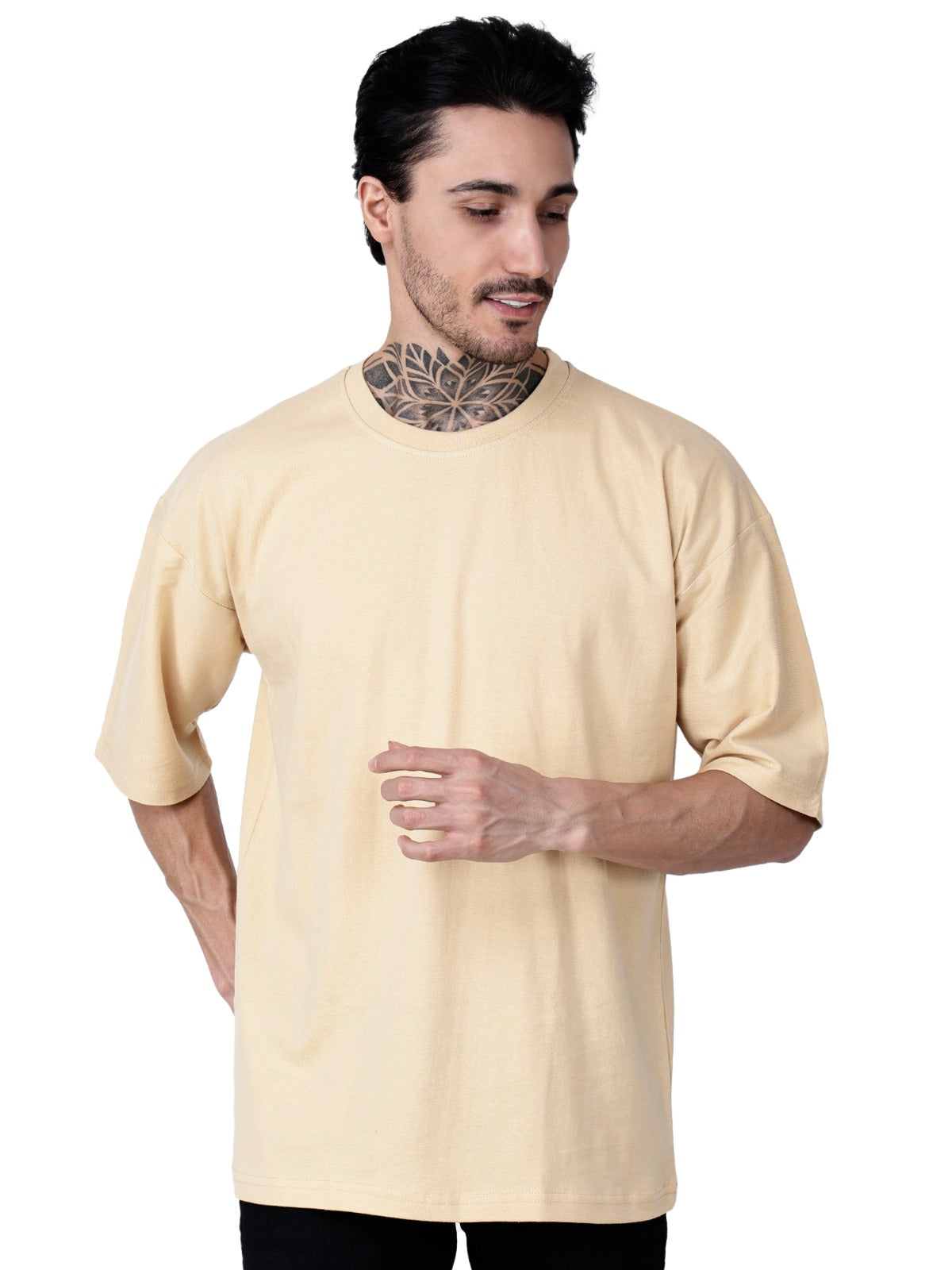 Beige T-Shirt Loose Fit