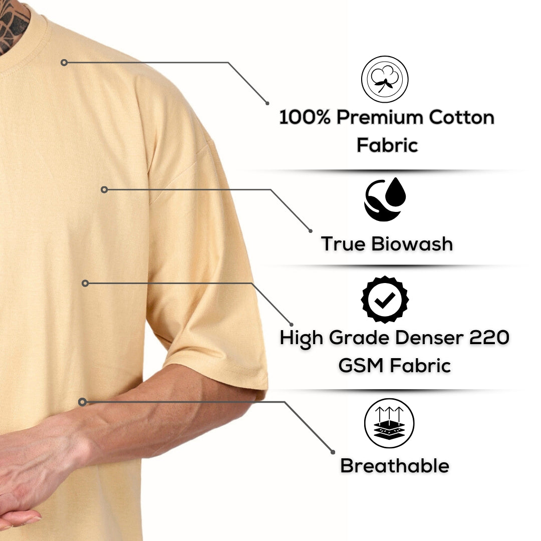 Beige T-Shirt Loose Fit